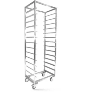 ترولي حامل صواني ستانلس ستيل 18 صينية