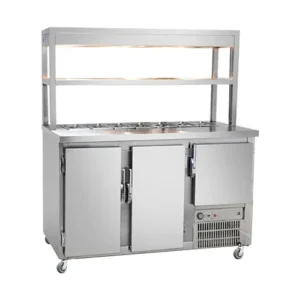 ثلاجة خدمة بأرفف تسخين 150سم