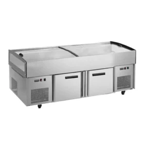 ثلاجة عرض اسماك ومأكولات بحرية بأبواب 184 سم