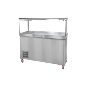 ثلاجة عرض حلويات سطح ستيل 100سم