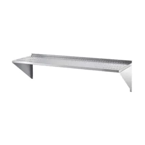 رف حائطي سطح مخرم ستانلس ستيل 120 سم