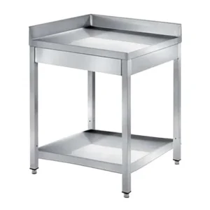 طاولة ركنية ستانلس ستيل برف سفلي