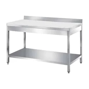 طاولة عمل بسطح رخام و رف سفلي 200 سم