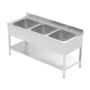 مغسلة 3 أحواض ستانلس ستيل