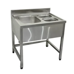 مغسلة ستانلس ستيل 3 احواض 90سم